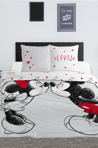Funda nórdica Mickey y Minnie Disney - Blanco