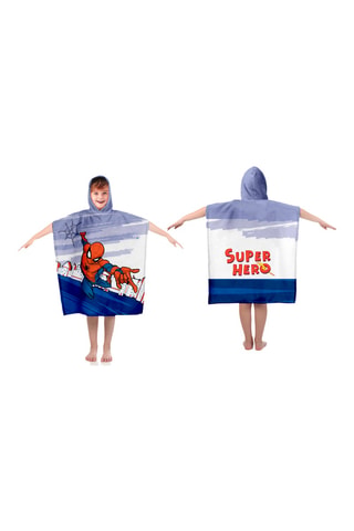 Poncho de plage à capuche Spider-Man Avengers Marvel - Bleu marine