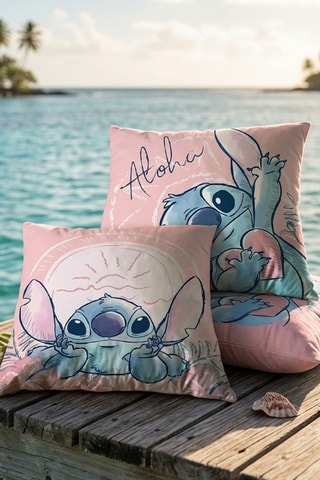 Coussin Stitch Lilo et Stitch Disney - Rose - 40 x 40 cm