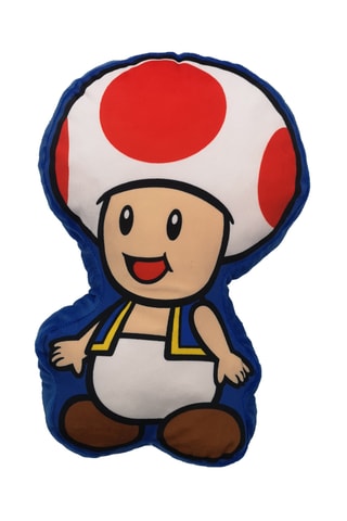 Coussin 3D en soie Toad Super Mario - Bleu roi - 40 x 40 cm