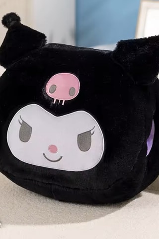 Coussin chauffe-mains Kuromi Hello Kitty Sanrio - Noir - 25,2 x 52 x 20 cm
