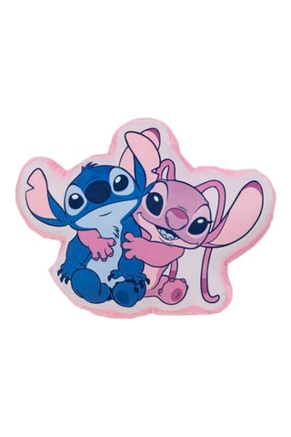 Coussin 3D Lilo et Stitch Disney - Rose et bleu cobalt - 35 x 35 cm