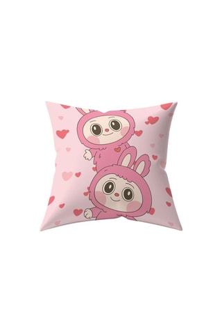 Coussin Labubu - Rose - 40 x 40 cm