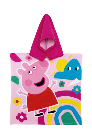 Poncho à capuche Peppa Pig - Rose