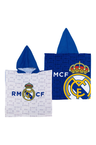 Poncho à capuche Real de Madrid Football Club - Bleu roi