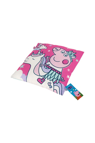Coussin Peppa Pig et Licorne - Rose et blanc - 40 x 10 x 40 cm