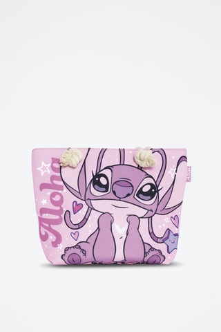 Bolso shopper Ángel Lilo y Stitch Disney - Rosa claro