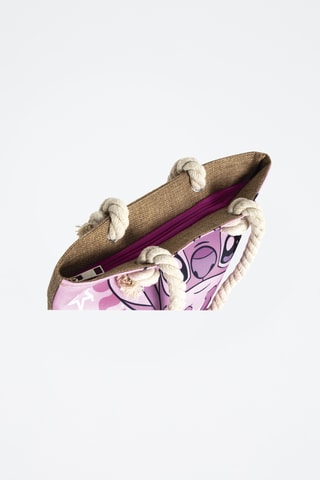 Bolso shopper Ángel Lilo y Stitch Disney - Rosa claro