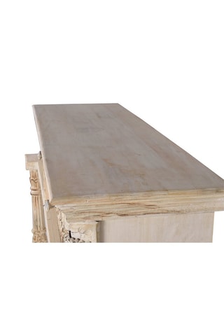 Buffet 2 portes - Naturel - En bois de manguier - 120 x 100 x 45 cm