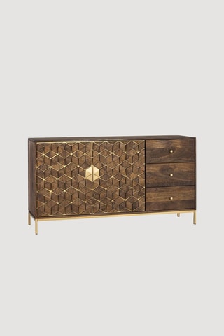 Buffet 2 portes en manguier - 145 x 77 x 40 cm