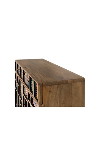 Buffet 2 portes - Naturel - 80 x 80 x 35 cm
