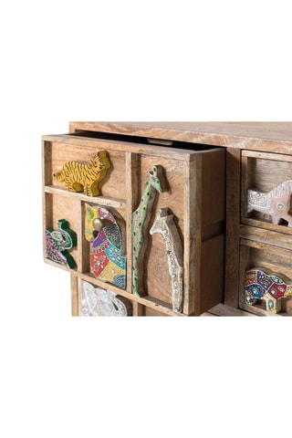 Buffet 1 porte en manguier - 100 x 55 x 32 cm