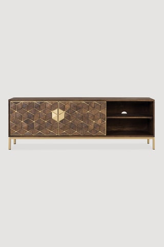 Meuble TV 2 portes en manguier - 145 x 50 x 40 cm