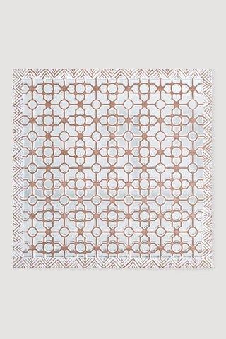 Panneau décoratif - Blanc décapé et beige