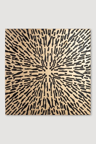 Panneau décoratif - Doré et noir - 120 x 120 x 3 cm