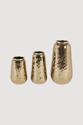 3 vases - 20/31/42 cm - Doré