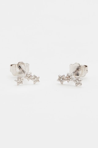 Puces Louise Or blanc et diamants