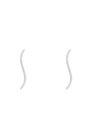 Boucles d'oreilles Vagues de diamants - Or blanc et diamants