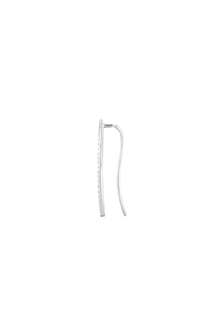 Boucles d'oreilles Vagues de diamants - Or blanc et diamants