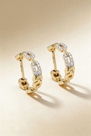 Créoles Mila - Or jaune et diamants