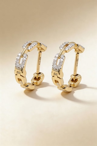 Créoles Mila - Or jaune et diamants