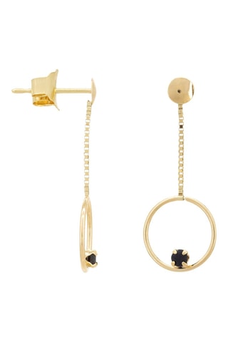 Boucles d'oreilles Cerceaux de saphir - Or jaune et saphirs