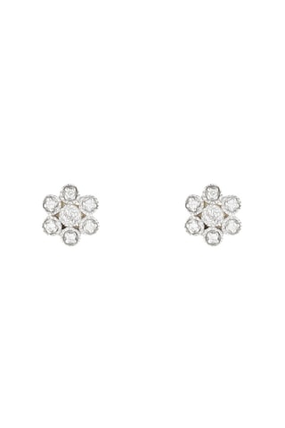 Puces Petite Fleur Or jaune et diamants