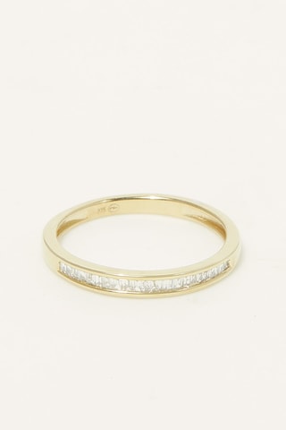 Ring Alliance Demi-tour Geelgoud en Diamanten