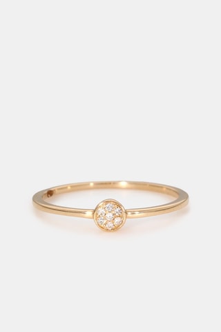 Bague Carré de lunière - Or jaune et diamants