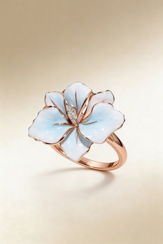 Bague Althaea Or rose et diamants