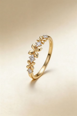 Bague Lizéa - Or jaune et diamants