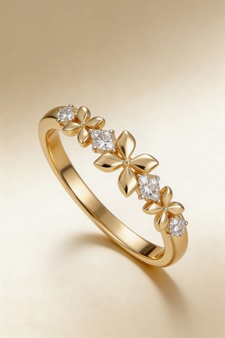 Bague Lizéa - Or jaune et diamants