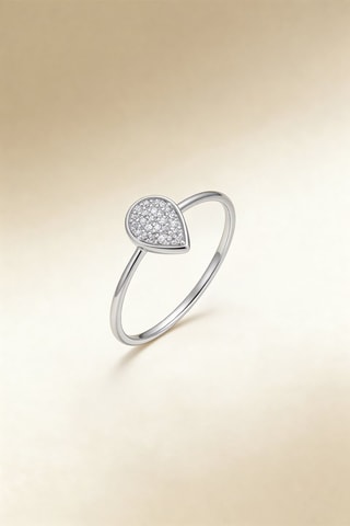 Bague Goutte Tendresse - Or blanc et diamants