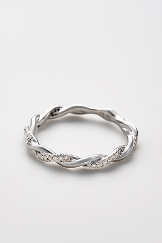 Bague Royale torsade Or blanc et diamants