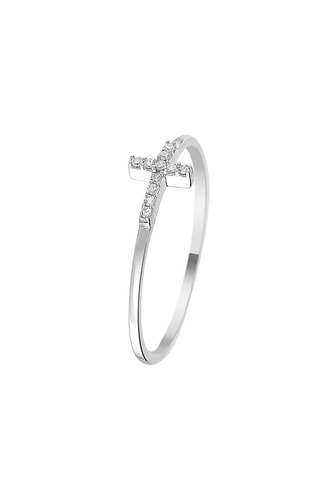 Ring Cruz   Witgoud en Diamanten 0,03 Karaat/11