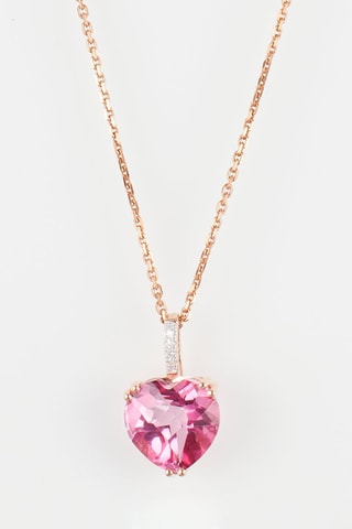 Pendentif Royalia - Or rose, diamants et topaze