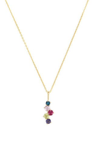 Pendentif Tamworth - Or jaune, topaze, améthyste, rhodolite, péridot et iolite