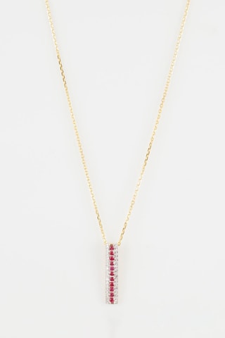Hanger Kanya  Geelgoud, Diamanten en Robijn