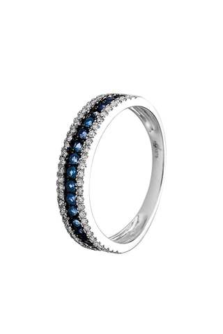 Bague Julietta - Or blanc, diamants et saphirs