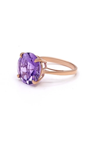 Bague Purple Rain - Or rose et améthyste