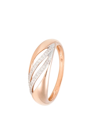 Bague Estran - Or rose et diamants