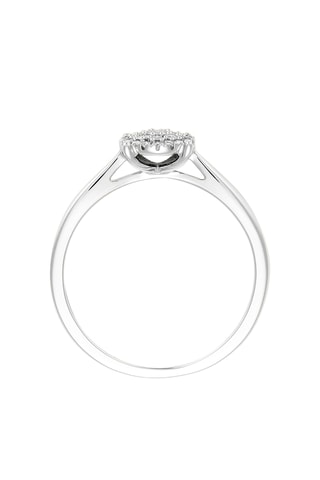 Bague Oeillet - Or blanc et diamants