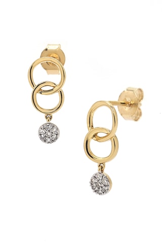 Boucles d'oreilles - Or jaune et diamants