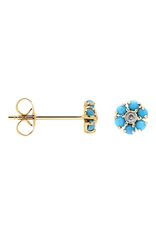 Puces - Or jaune, diamants et turquoises