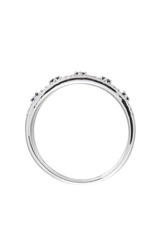 Bague Couronne des Saphirs - Or blanc, diamants et saphirs