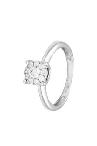 Bague Brillant Lucia 35 - Or blanc et diamants
