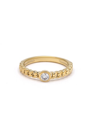Solitaire Runi - Or jaune et diamant