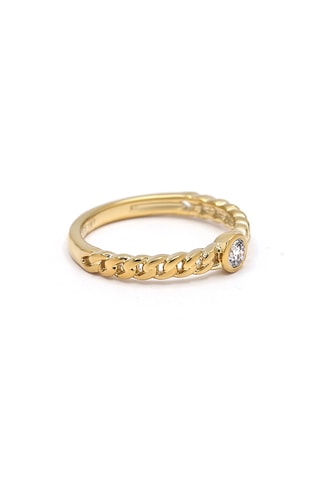 Solitaire Runi - Or jaune et diamant