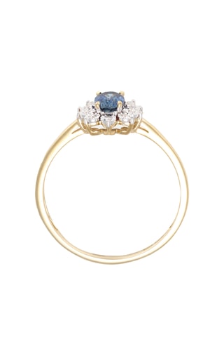 Bague Océanie - Or jaune, diamants et saphir