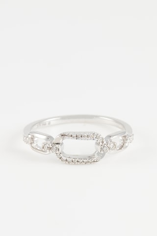 Bague Meia - Or blanc et diamants
